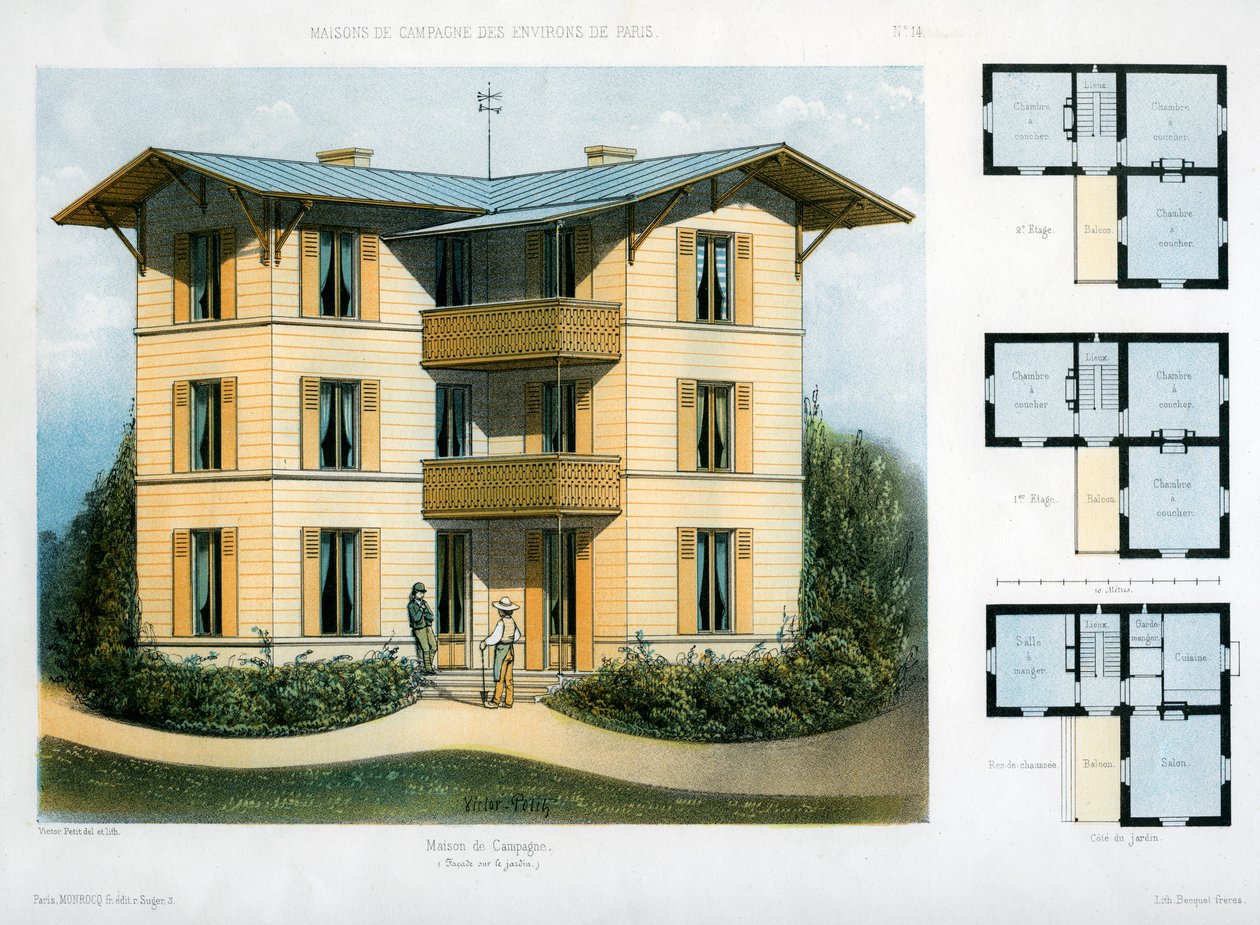 Dom Wiejski, ok. 1860 autorstwa Victor Petit
