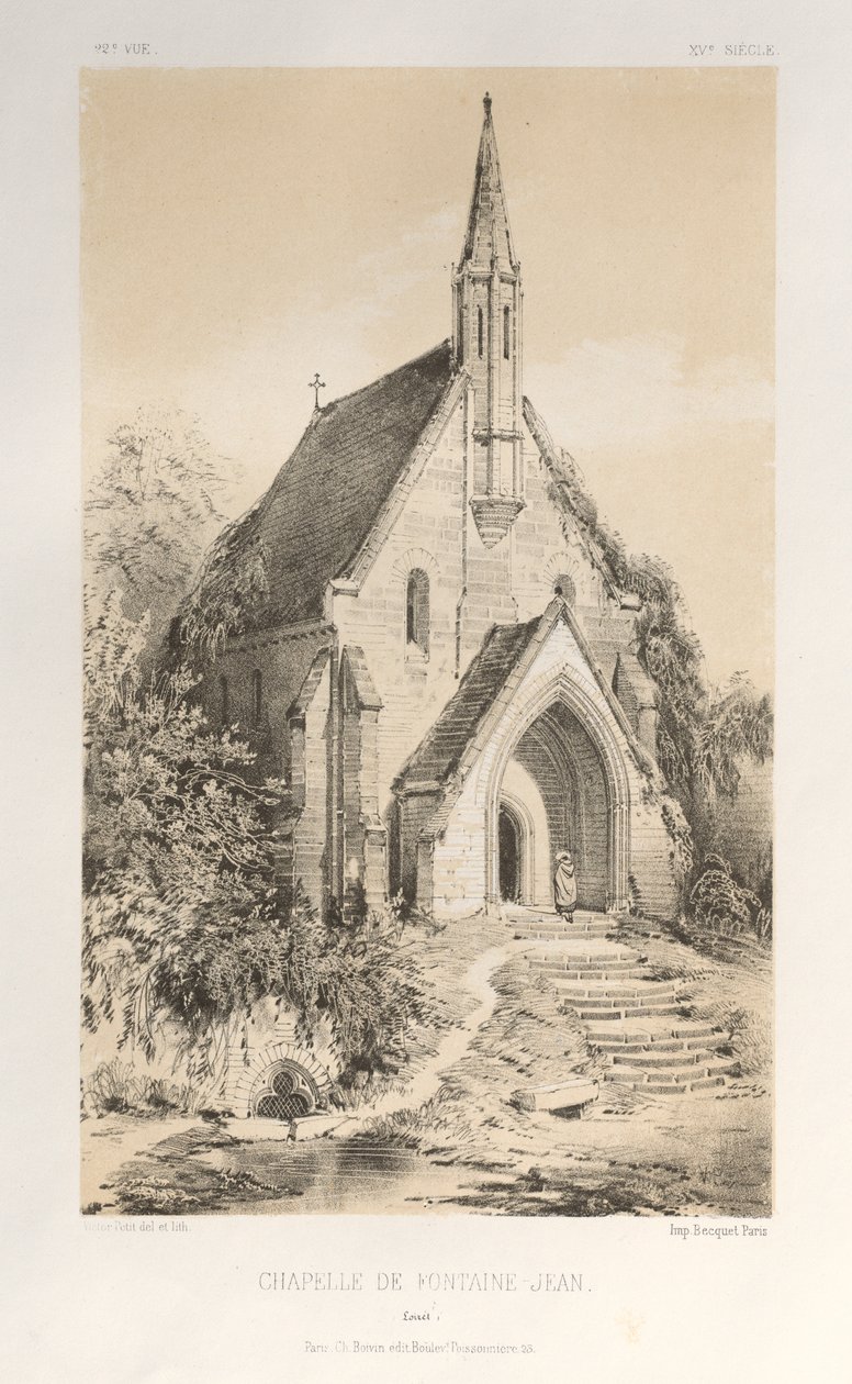 ...Pl.22, Kaplica Fontaine-Jean Loiret, wyd. 1860. autorstwa Victor Petit