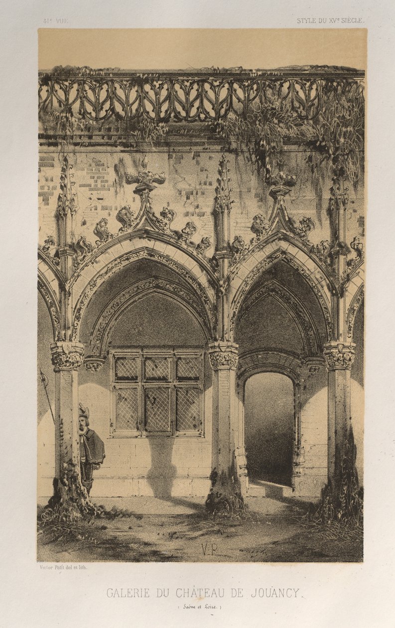 ...pl. 41, Galeria Château De Jouancy Saone et Loire, 1860. autorstwa Victor Petit