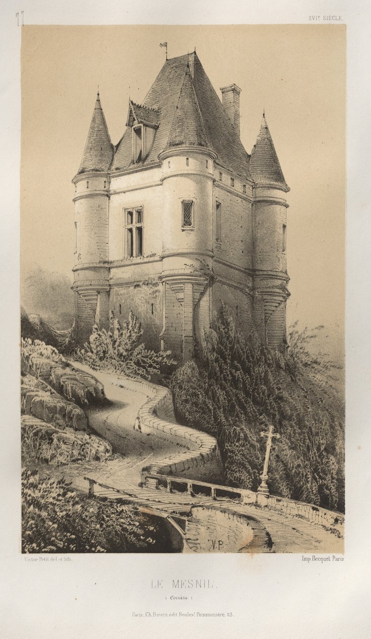 ...pl. 77, Le Mesnil Correze, 1860. autorstwa Victor Petit