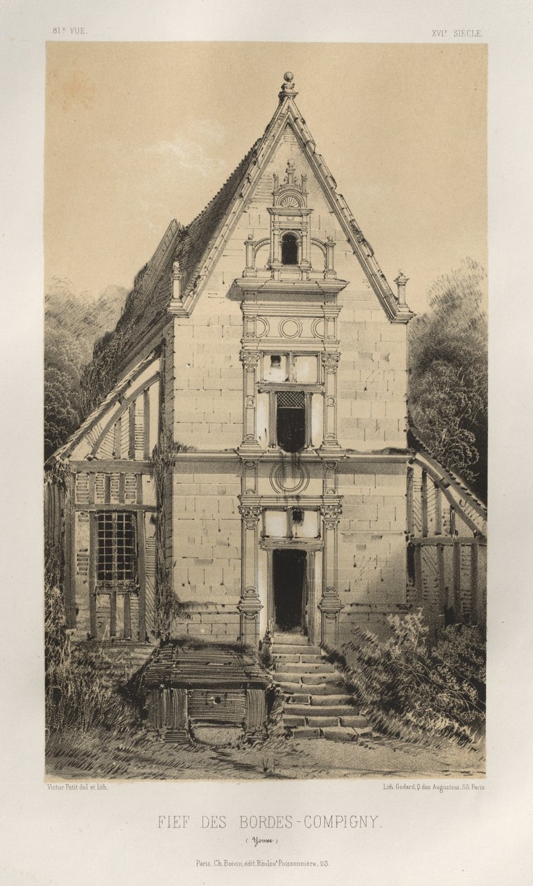 ...pl. 81, FIEf Des Bordes-Compigny Yonne, 1860. autorstwa Victor Petit