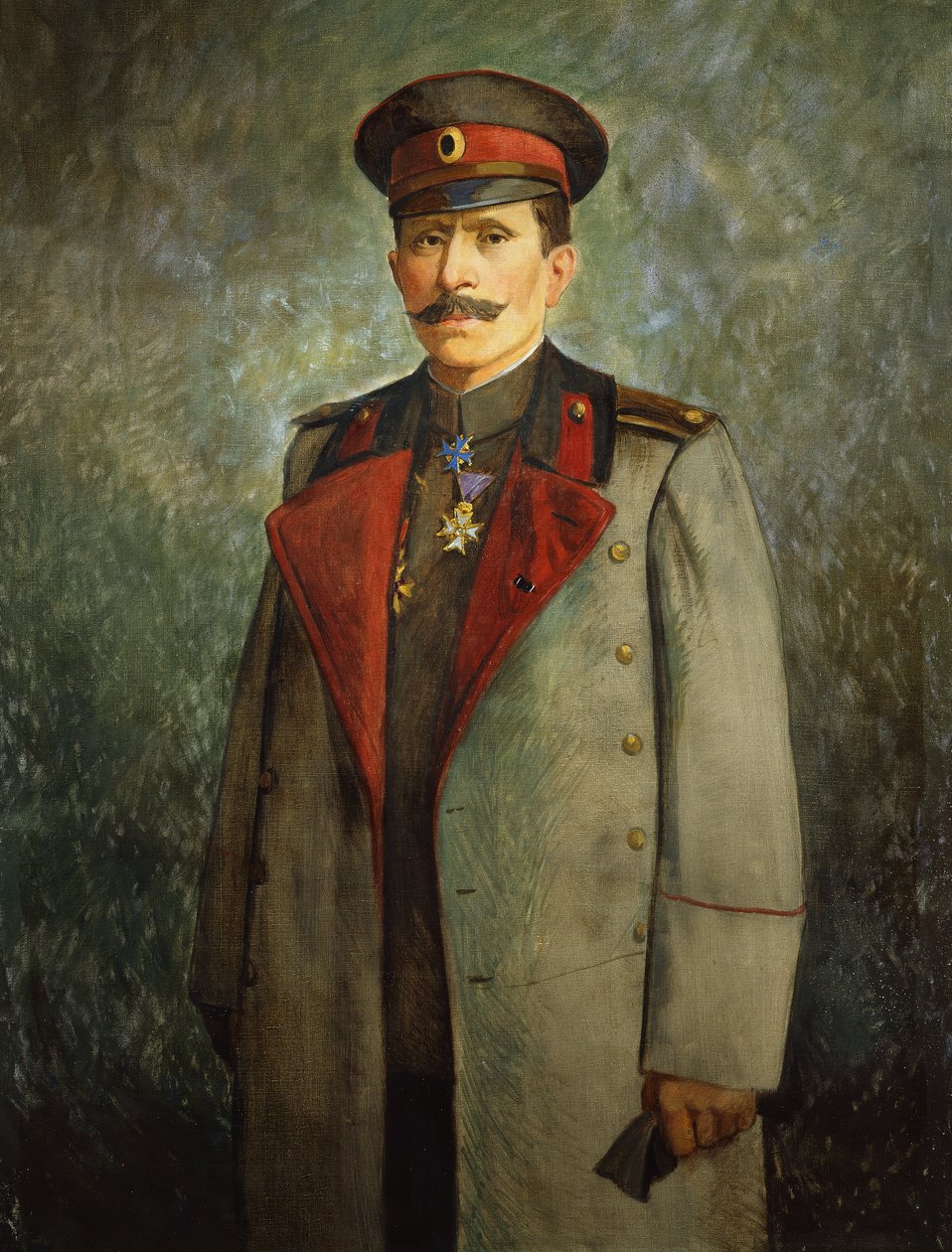 Generał Jekon, szef sztabu armii bułgarskiej, ok. 1916 r. (olej na płótnie) autorstwa Vienna Nedomansky Studio
