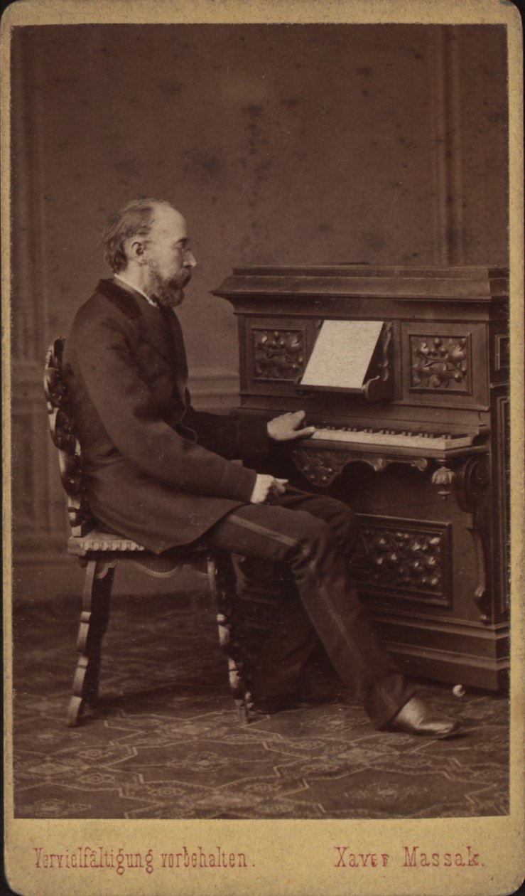 Portret librecisty i kompozytora Franza Friedricha Richarda Genée 1823-1895, ok. 1880-1885. autorstwa Vienna . Photo studio Xaver Massak