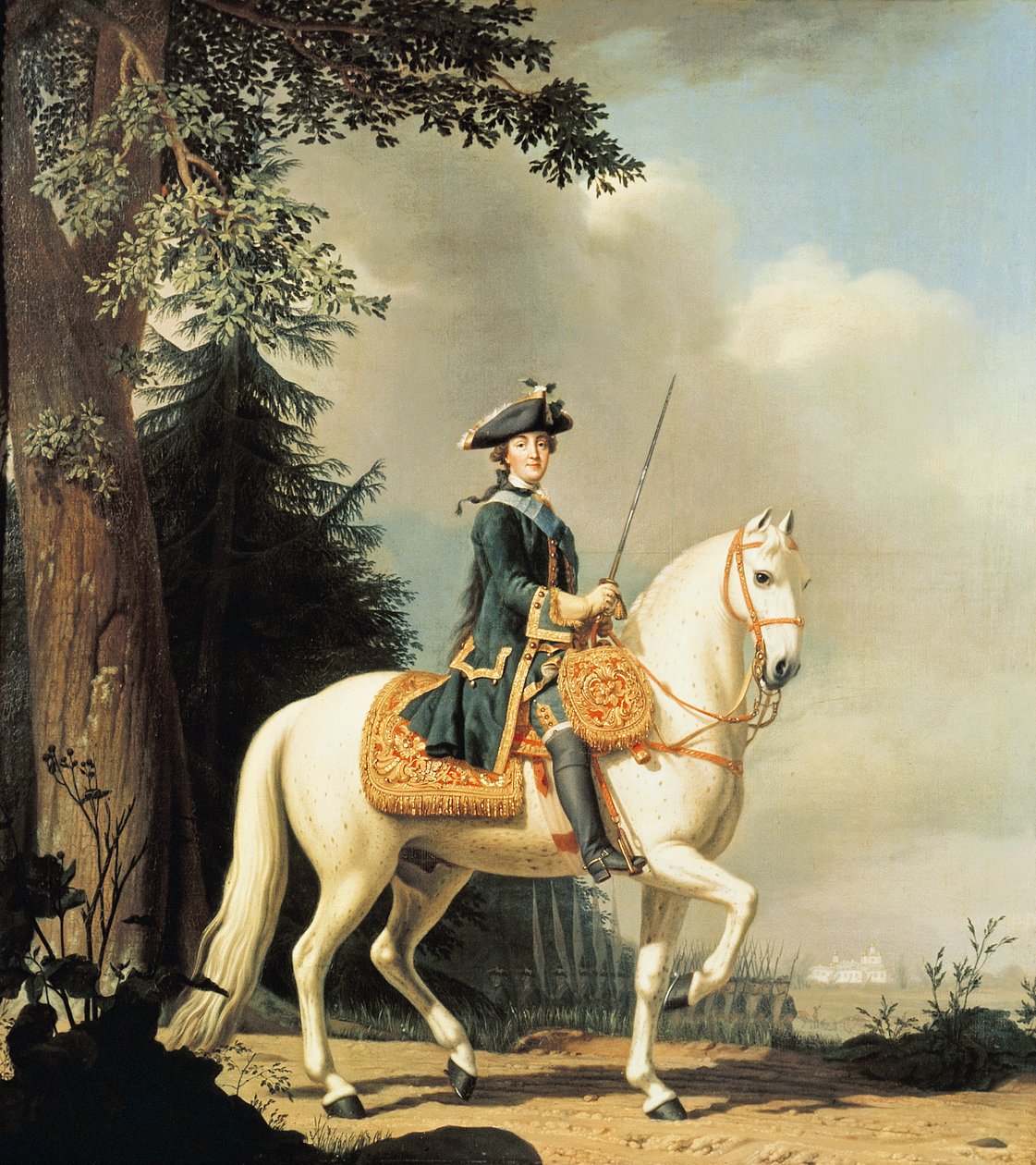 د کاترین II (1729-96) د روسیې د لوی پولی د استراتیژی انځور autorstwa Vigilius Erichsen