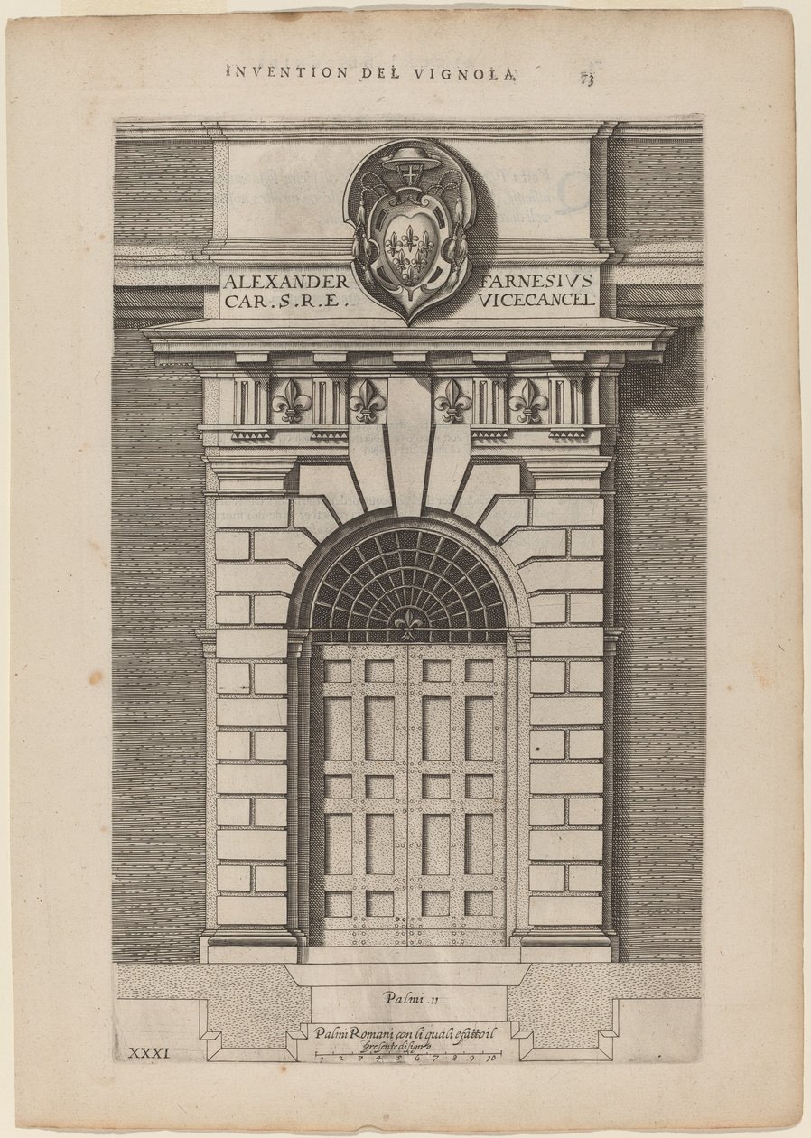 Wejście do pałacu Farnese autorstwa Vignola