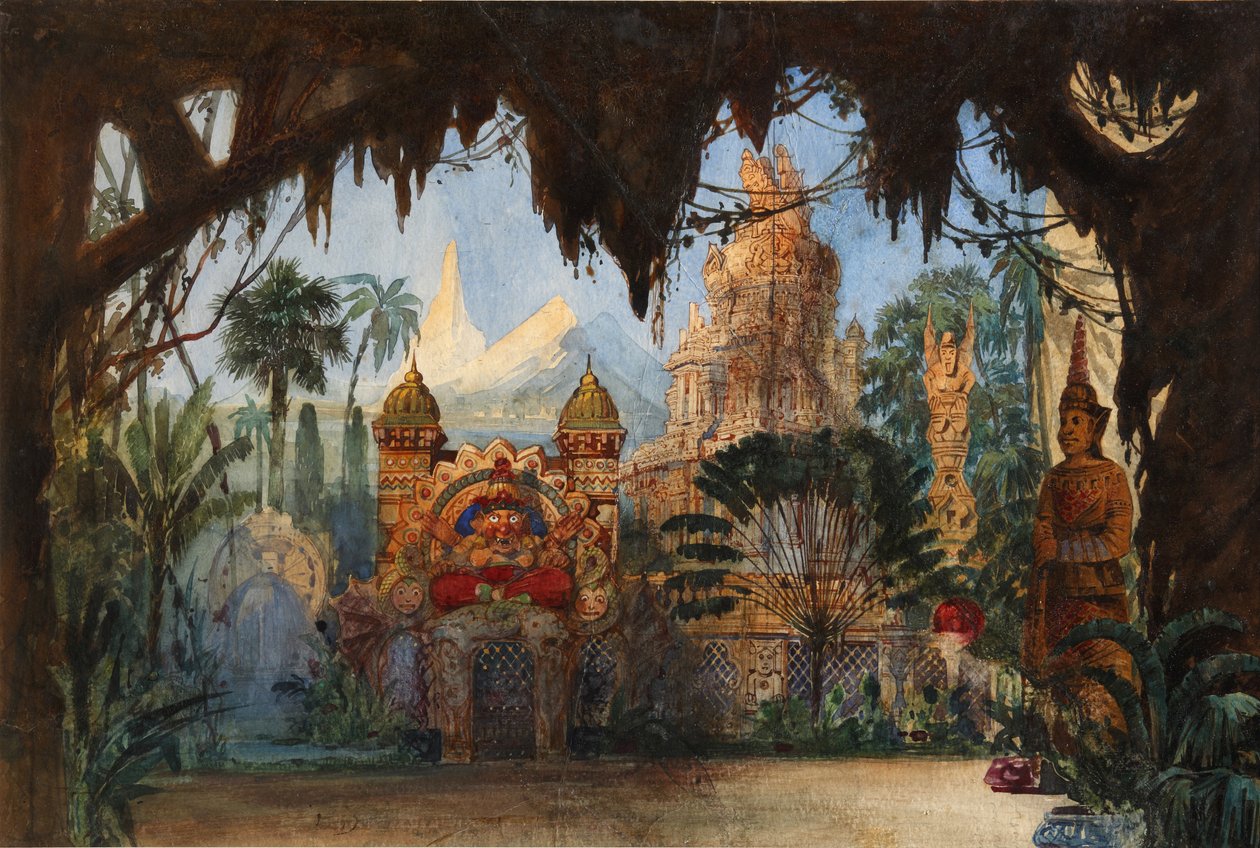 Scenografia do opery Rusłan i Ludmiła M. Glinki autorstwa Viktor Alexandrovich Hartmann