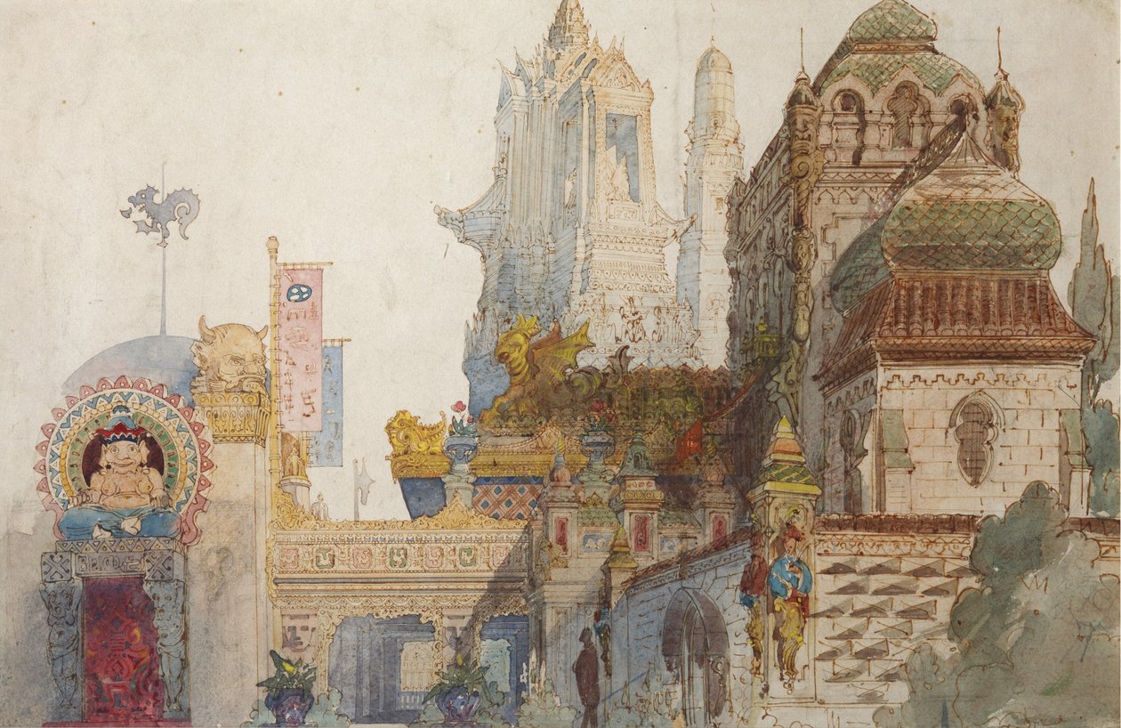 Scenografia do opery Rusłan i Ludmiła M. Glinki autorstwa Viktor Alexandrovich Hartmann