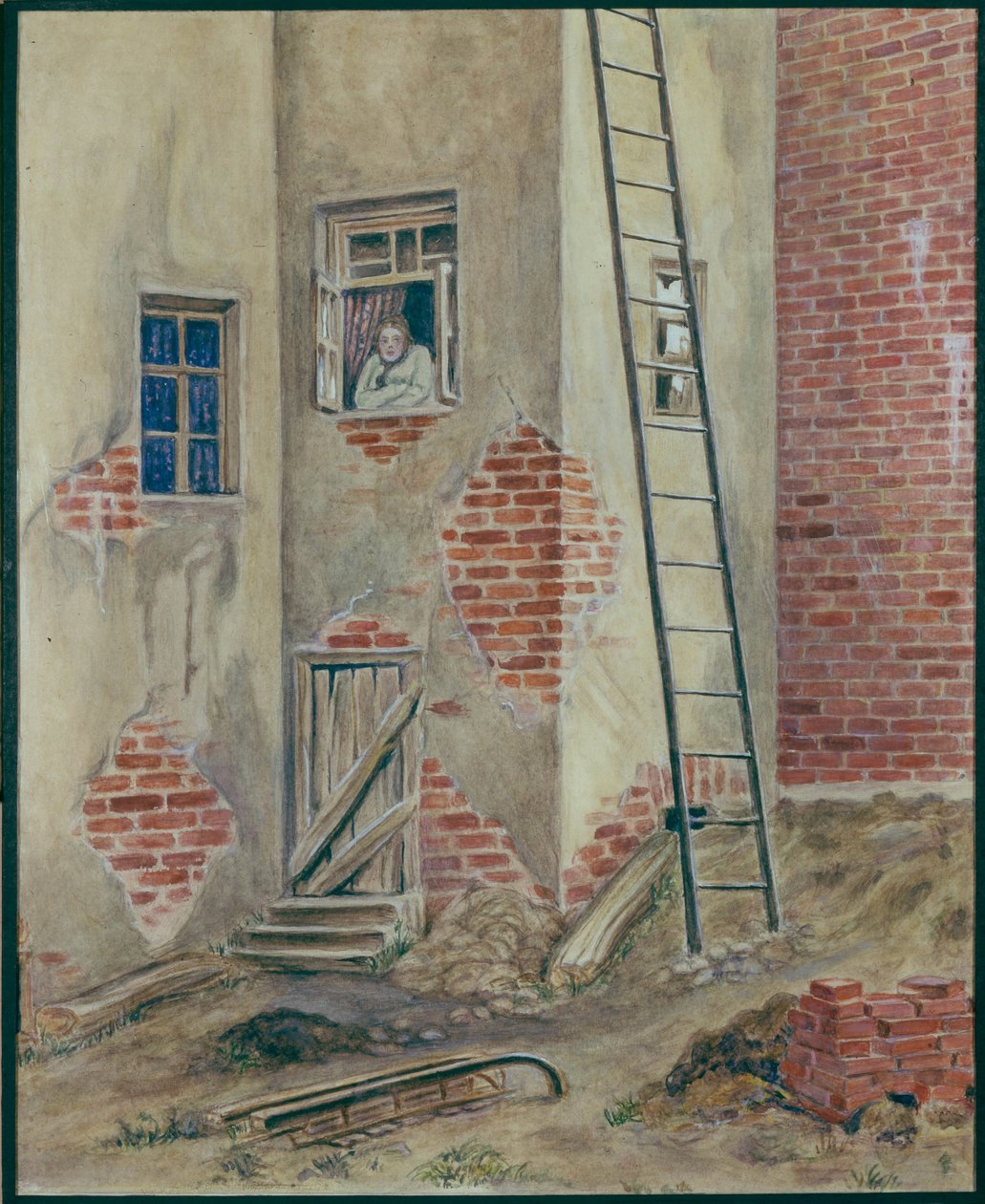 Scenografia do spektaklu The Lower Depths M. Gorkiego, 1902 autorstwa Viktor Andreyevich Simov