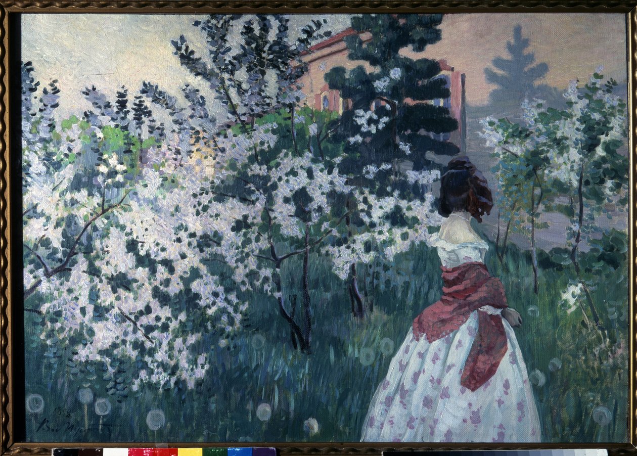 Wiosna (wiosna). Obraz Wiktora (Victora) Elpidiforovicha Borisova Musatova (Borisov-Musatov) (1870-1905). olej na płótnie autorstwa Viktor Elpidiforovich Borisov Musatov