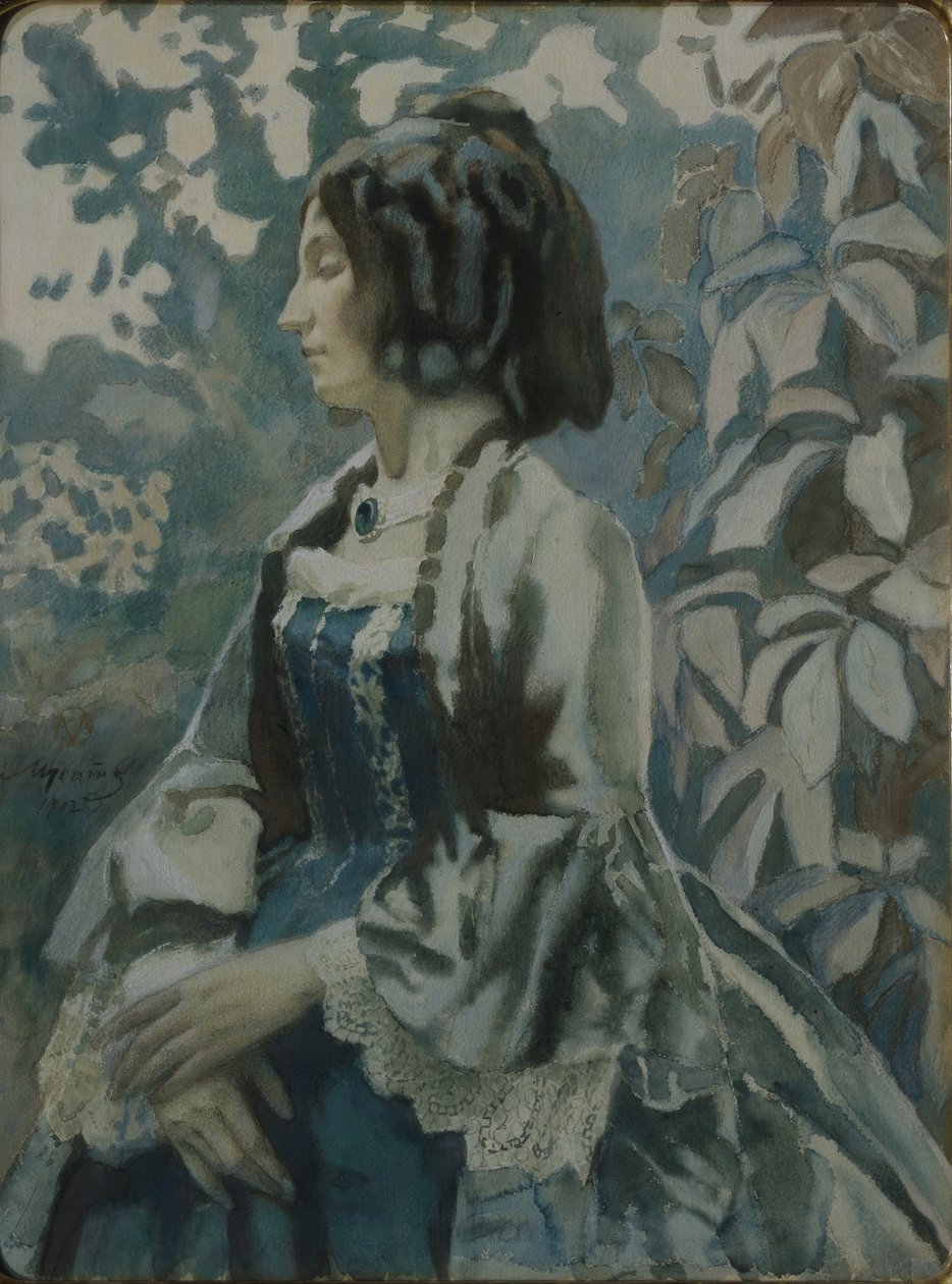 Portret damy, 1902 autorstwa Viktor Elpidiforovich Borisov Musatov