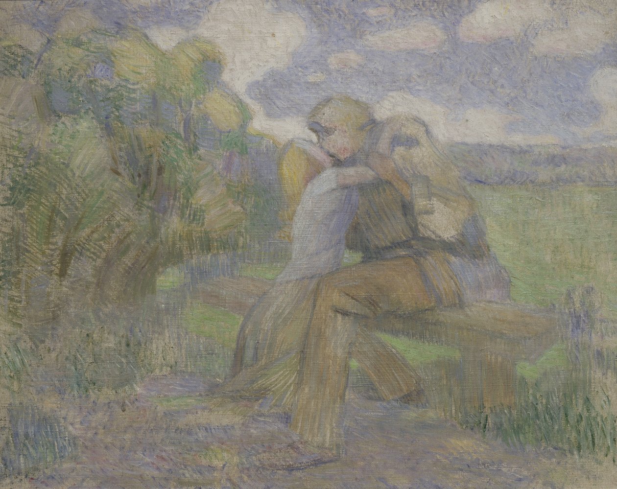 Pocałunek, 1897 autorstwa Viktor Elpidiforovich Borisov Musatov