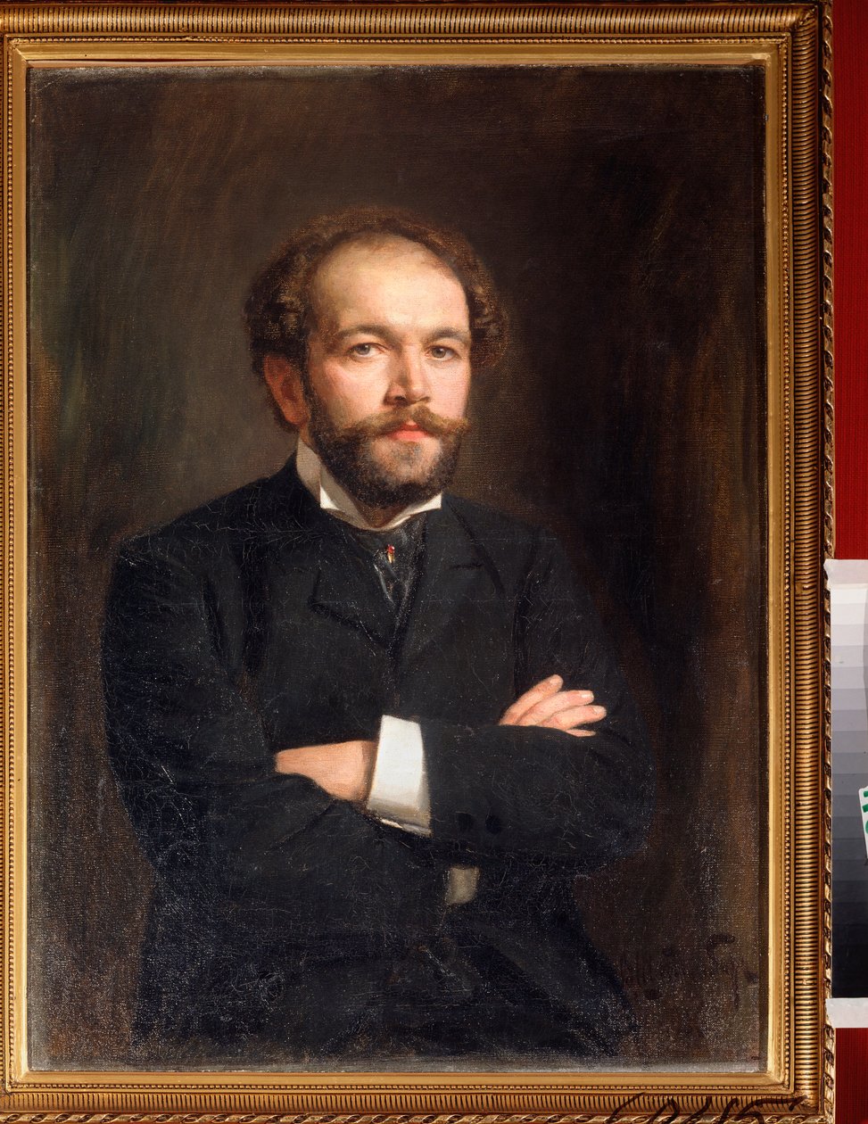 Portret kompozytora Nikołaja Medtnera (1879-1951) (Portret kompozytora N Medtnera) - Obraz Viktora Karlovicha Stemberga (1863-po 1917), olej na płótnie autorstwa Viktor Karlovich Stemberg