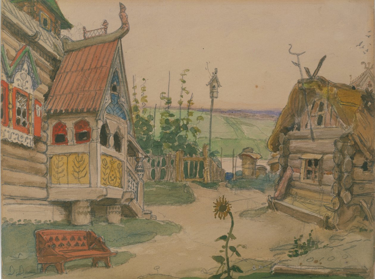Berendiejewka. Scenografia do opery Snow Maiden N. Rimskiego-Korsakowa, 1885 autorstwa Viktor Mikhaylovich Vasnetsov