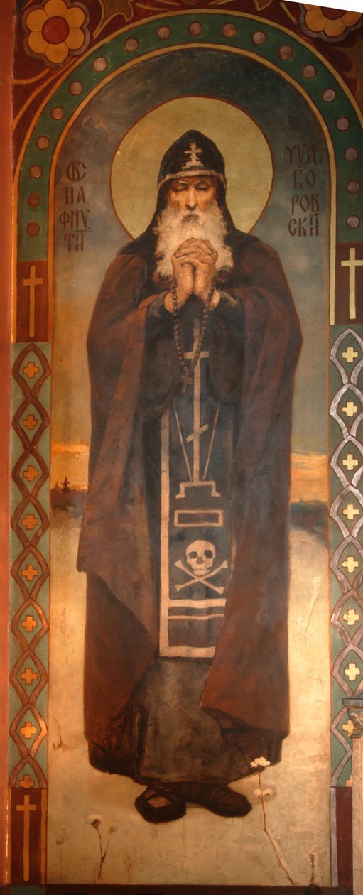 Św. Paphnutius z Borowska, 1885-1896 autorstwa Viktor Mikhaylovich Vasnetsov