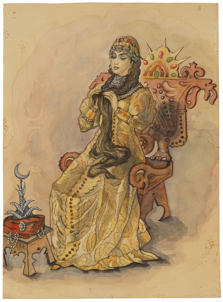 Księżniczka, która nigdy nie uśmiechała się Nesmeyana, 1896 autorstwa Viktor Mikhaylovich Vasnetsov