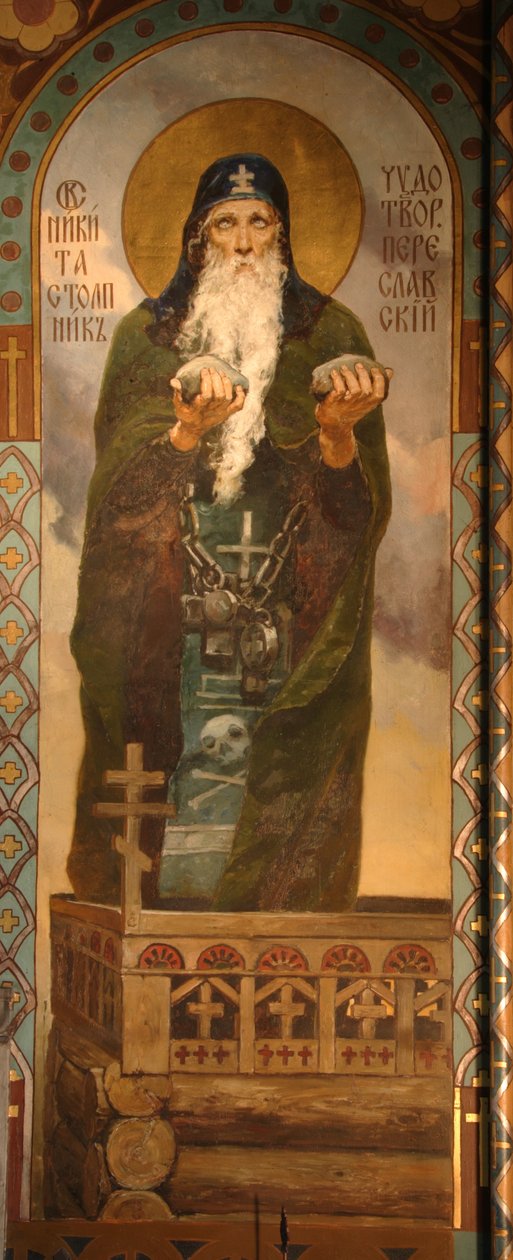 Czcigodni Nikita Stylici z Perejasławia, 1885-1896 autorstwa Viktor Mikhaylovich Vasnetsov