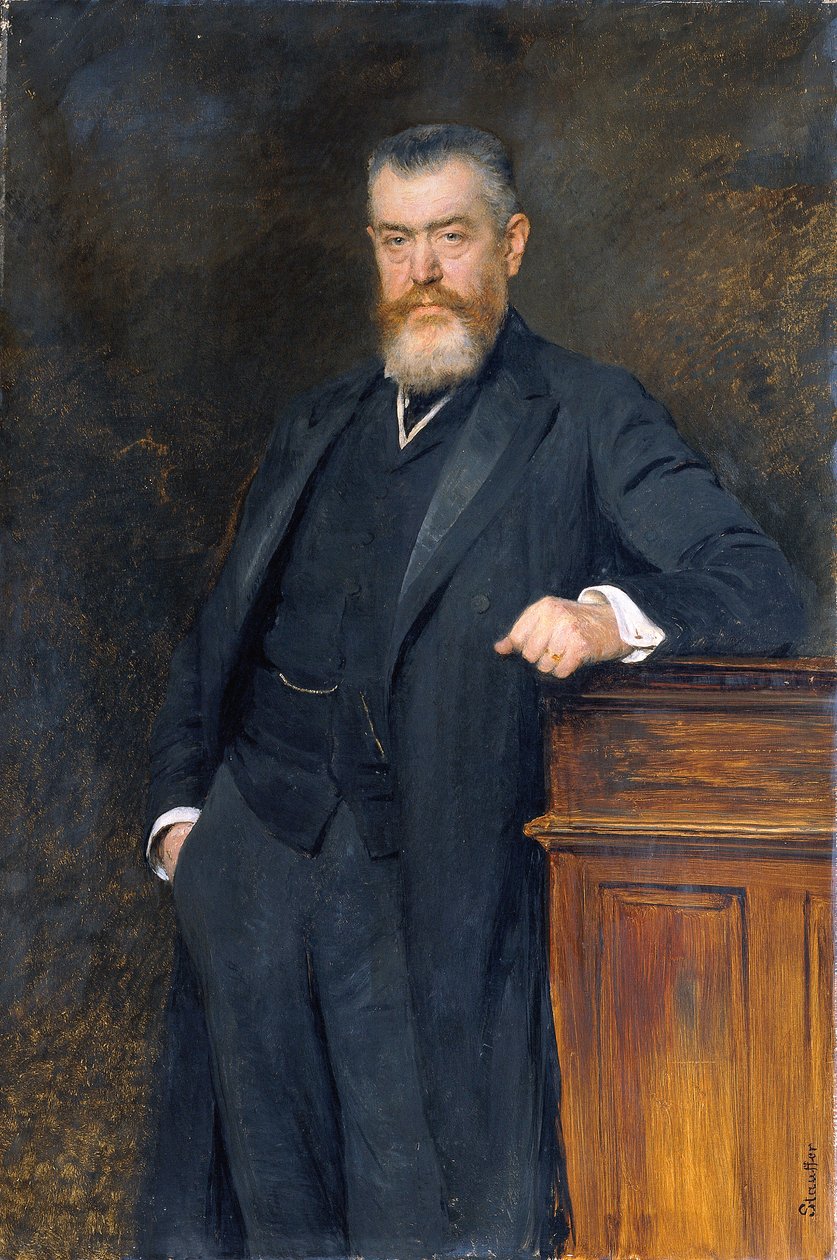 Minister Edukacji dr. Gustaw Marchet autorstwa Viktor Stauffer