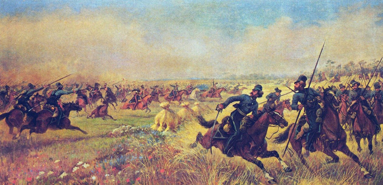 Bitwa pod Mirem 9 lipca 1812, 1912 autorstwa Viktor Viketyevich Masurovsky