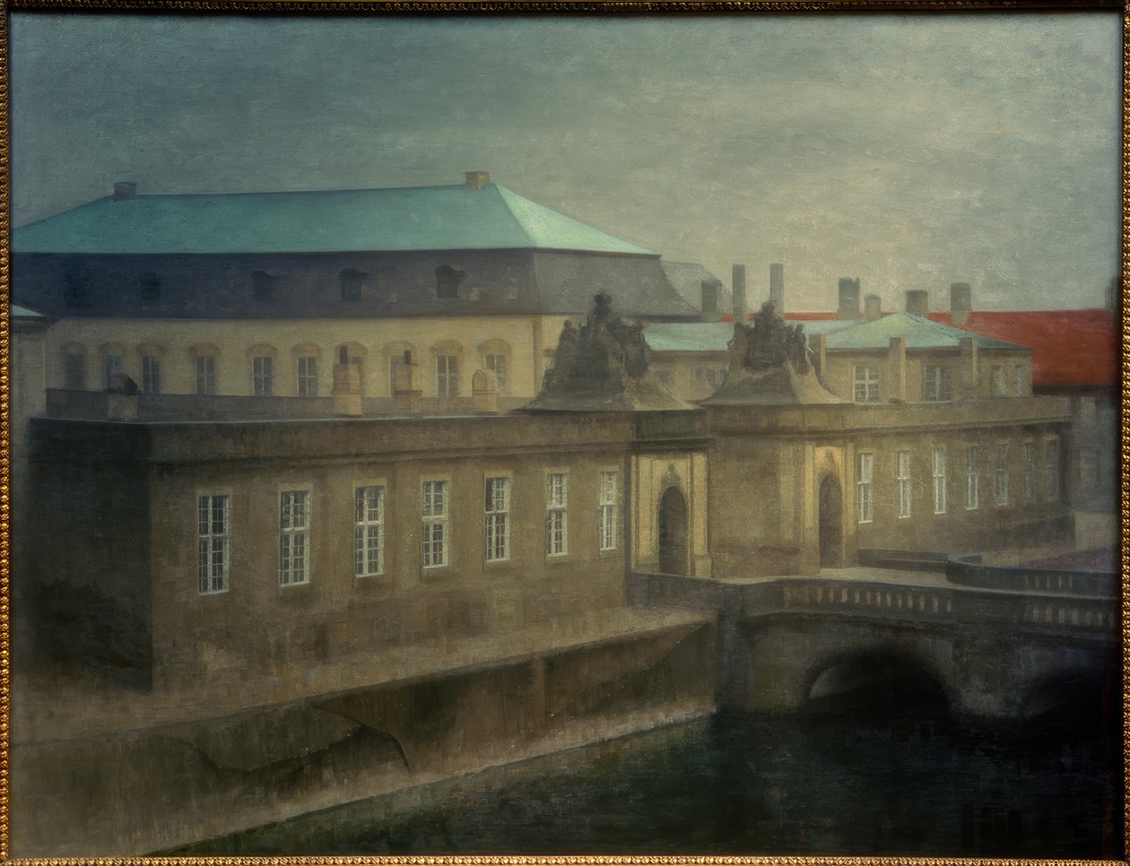 Pałac Christiansborg autorstwa Vilhelm Hammershoi