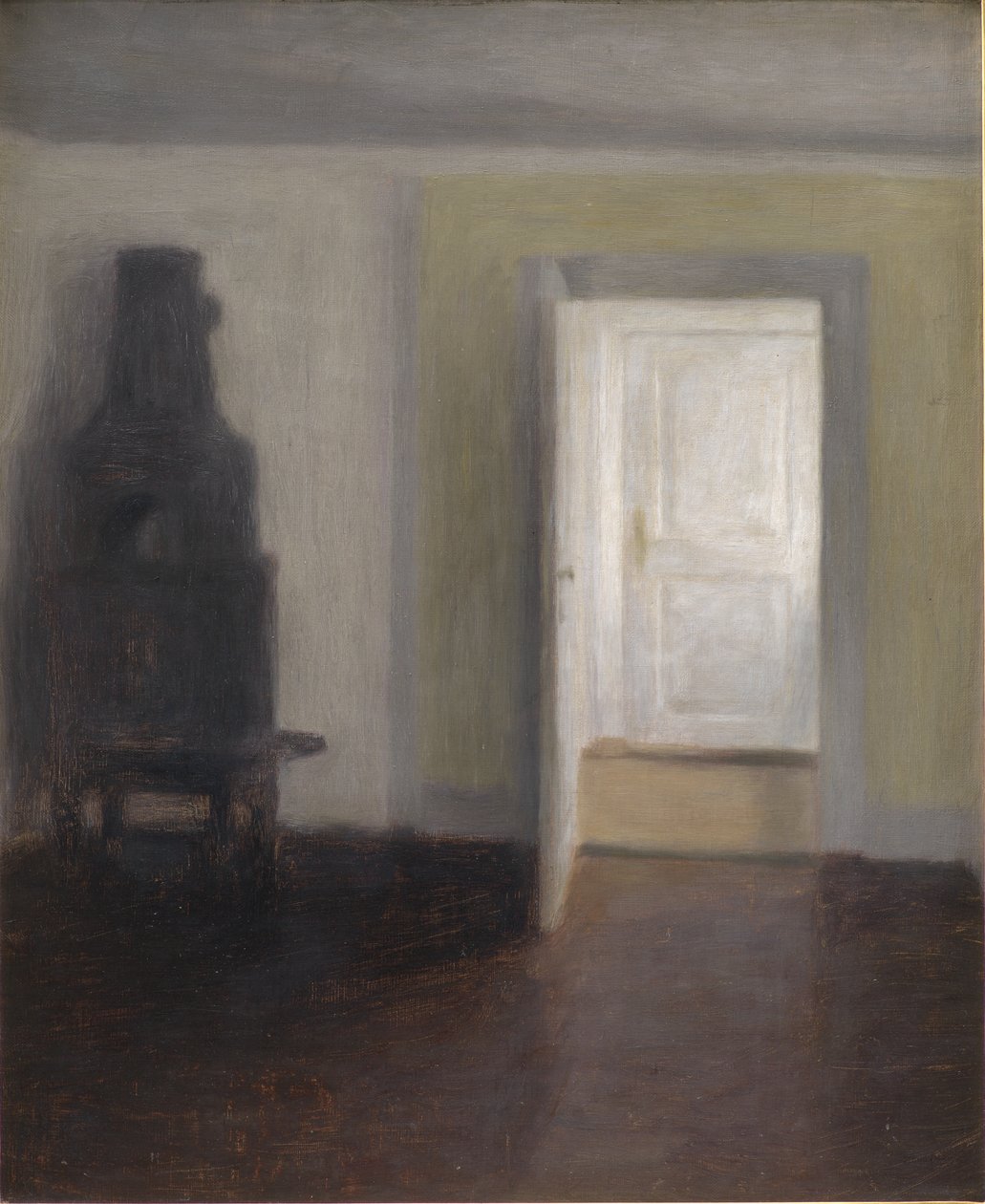 Wnętrze. Stary piec autorstwa Vilhelm Hammershøi