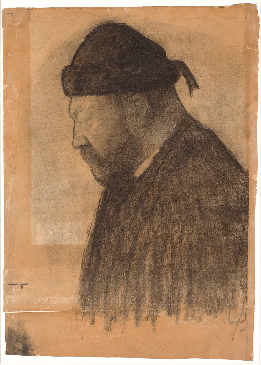 Portret Thorvalda Bindesbølla z profilu po lewej autorstwa Vilhelm Hammershøi