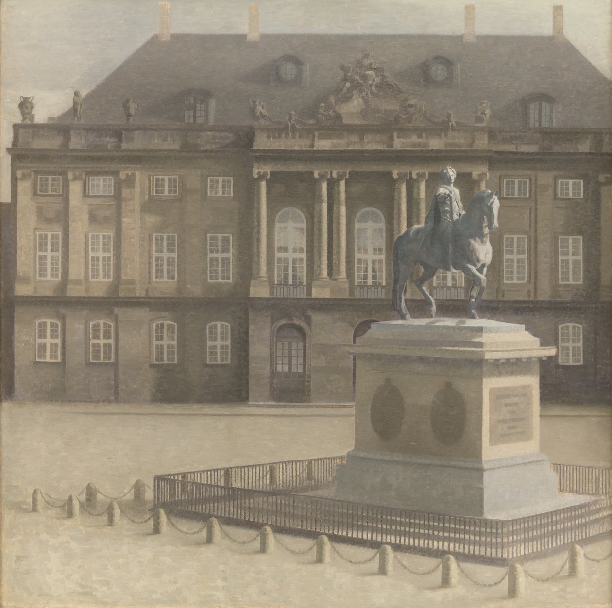 Plac Amalienborg, Kopenhaga autorstwa Vilhelm Hammershøi