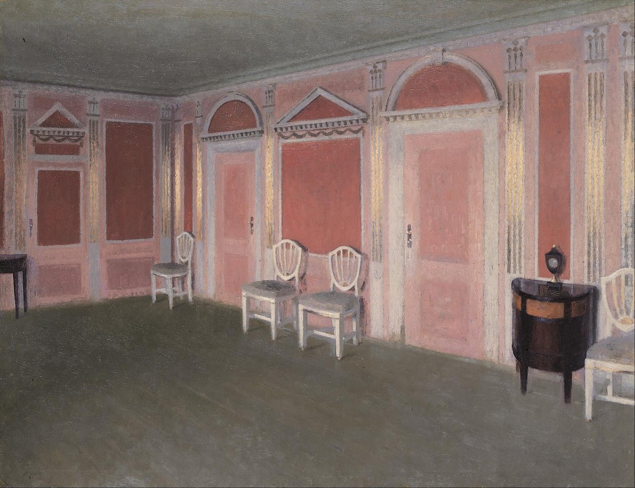 Wnętrze w stylu Ludwika XVI. Z domu artysty. Rahbeks Allé autorstwa Vilhelm Hammershøi