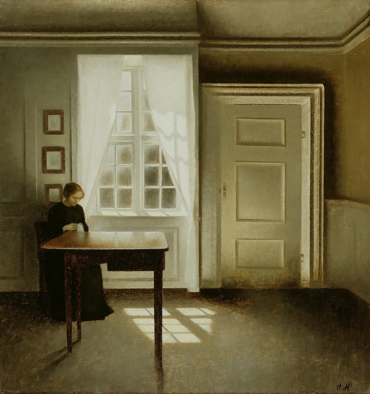 Wnętrze z damą, 1901 autorstwa Vilhelm Hammershoi
