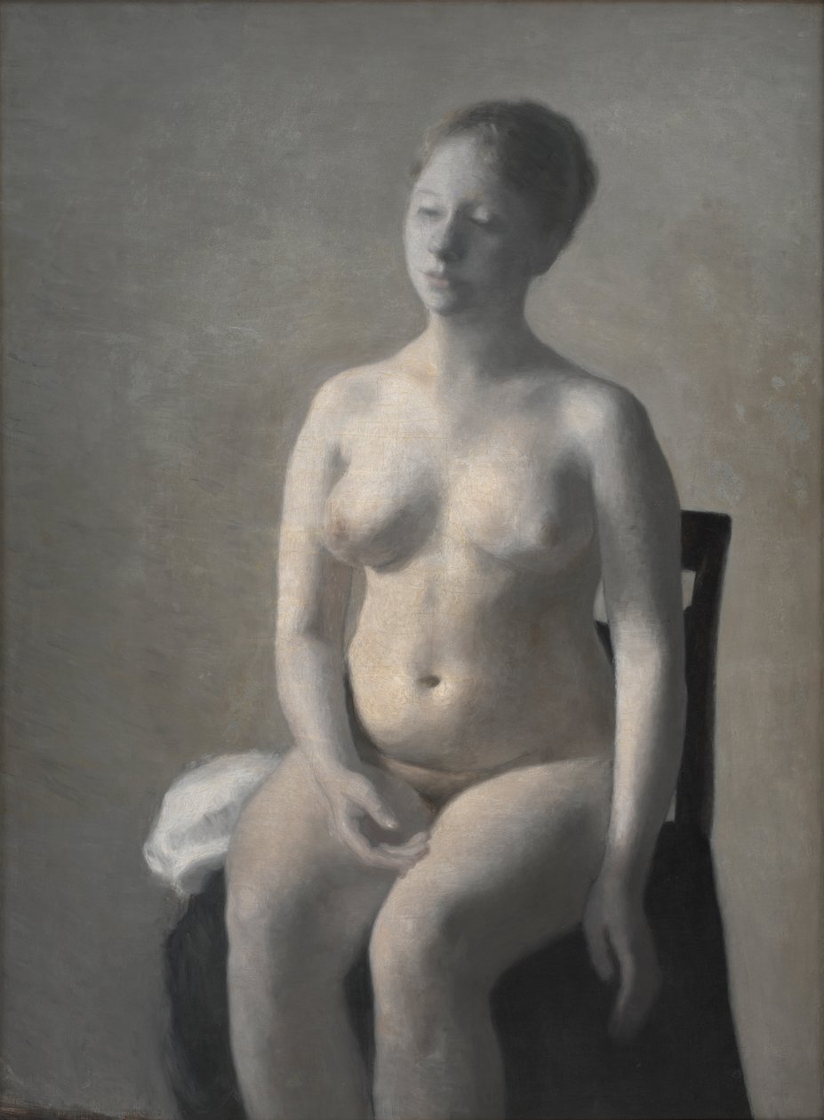 Naga modelka, 1889 autorstwa Vilhelm Hammershoi