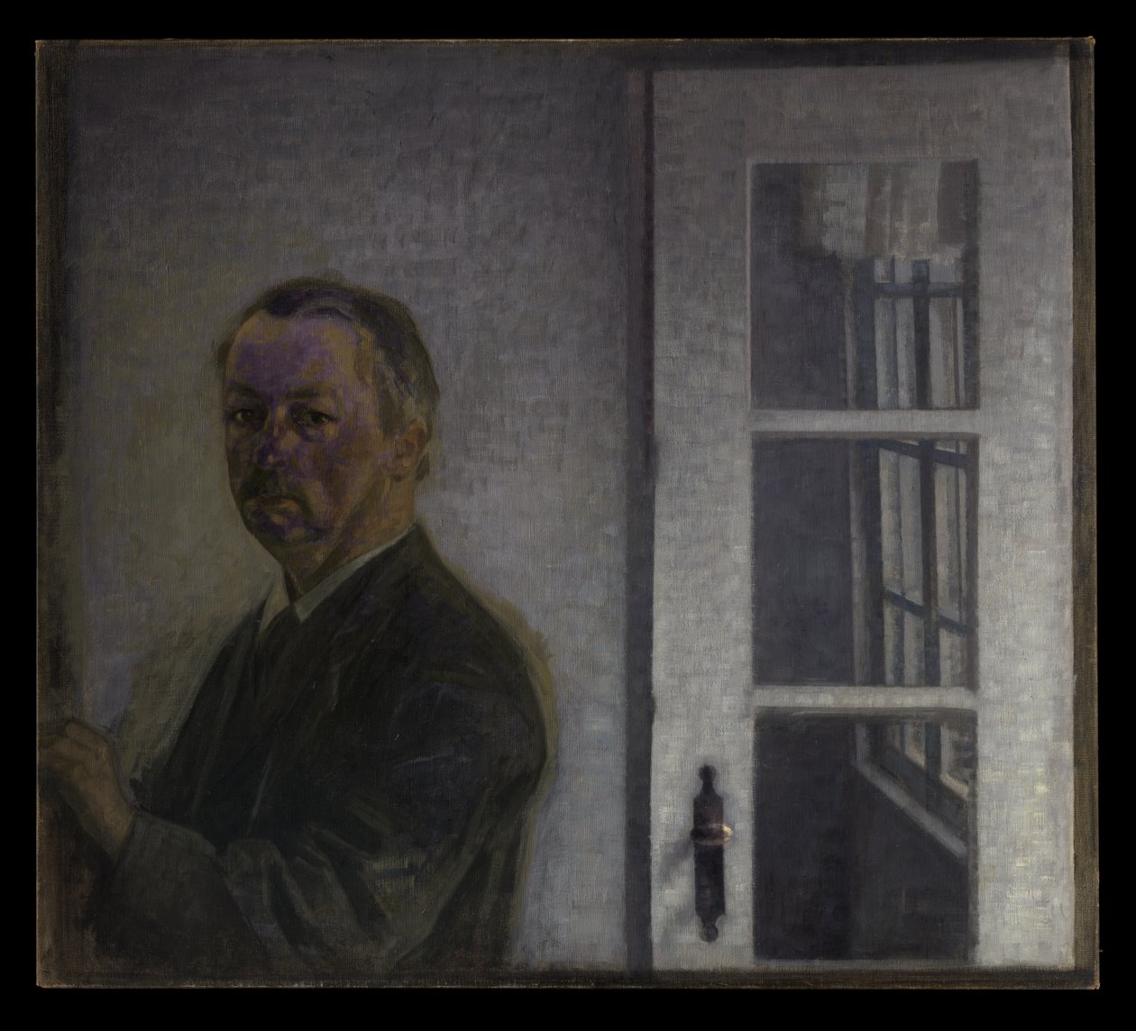 Autoportret w Spurveskjul autorstwa Vilhelm Hammershøi