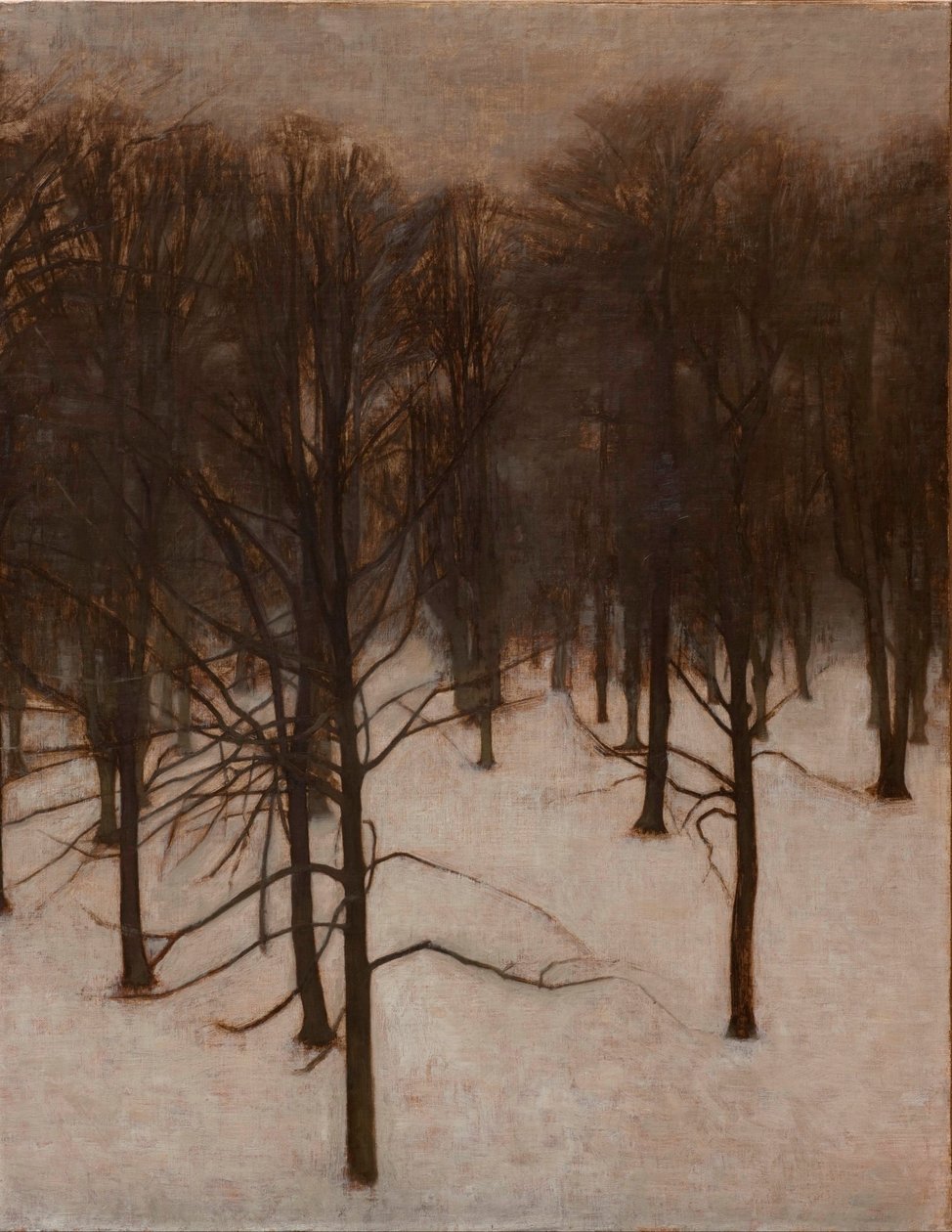 Park Sondermarken zimą autorstwa Vilhelm Hammershoi
