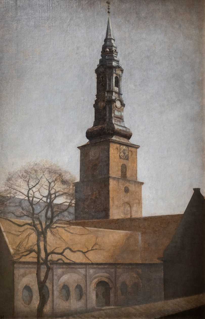 Kościół św. Piotra w Kopenhadze autorstwa Vilhelm Hammershoi