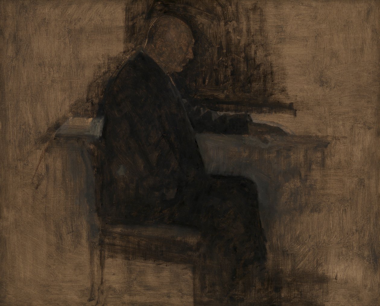 Architekt Thorvald Bindesbøll autorstwa Vilhelm Hammershøi