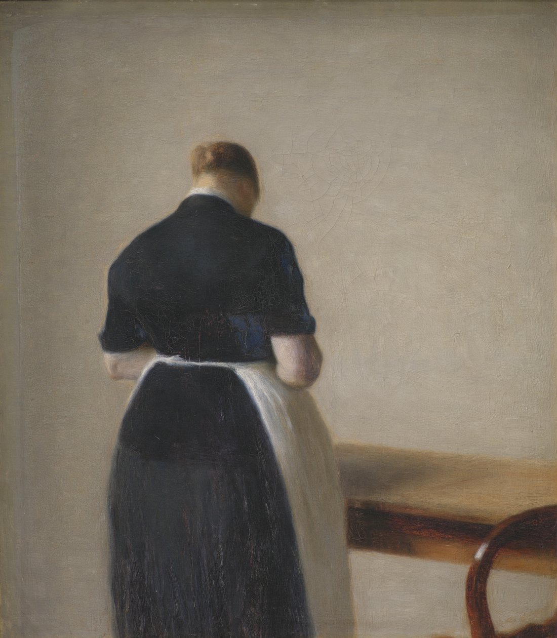 Kobieta widziana od tyłu autorstwa Vilhelm Hammershøi