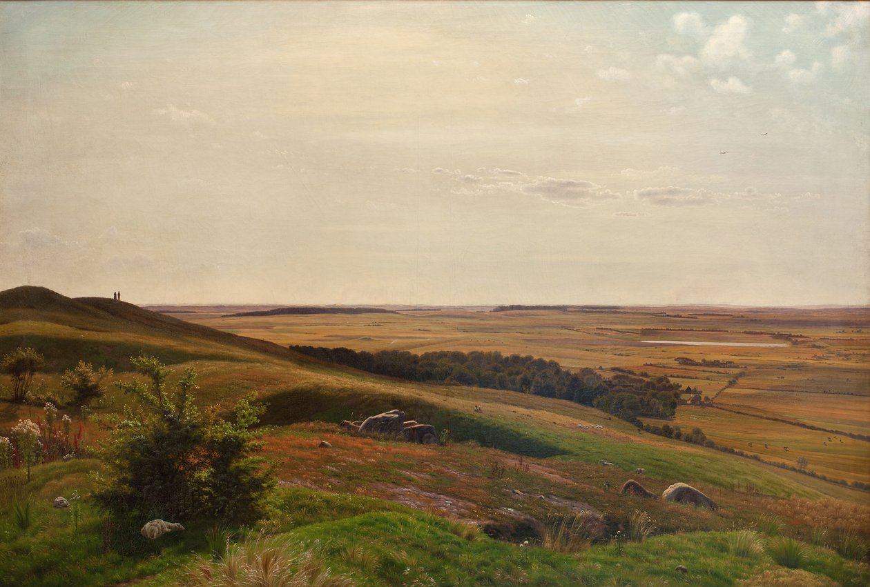 Zjeżdżalnia górska w pobliżu Horsens. Wieczór autorstwa Vilhelm Kyhn