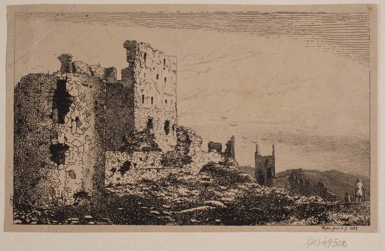 Hammershus na Bornholmie autorstwa Vilhelm Kyhn