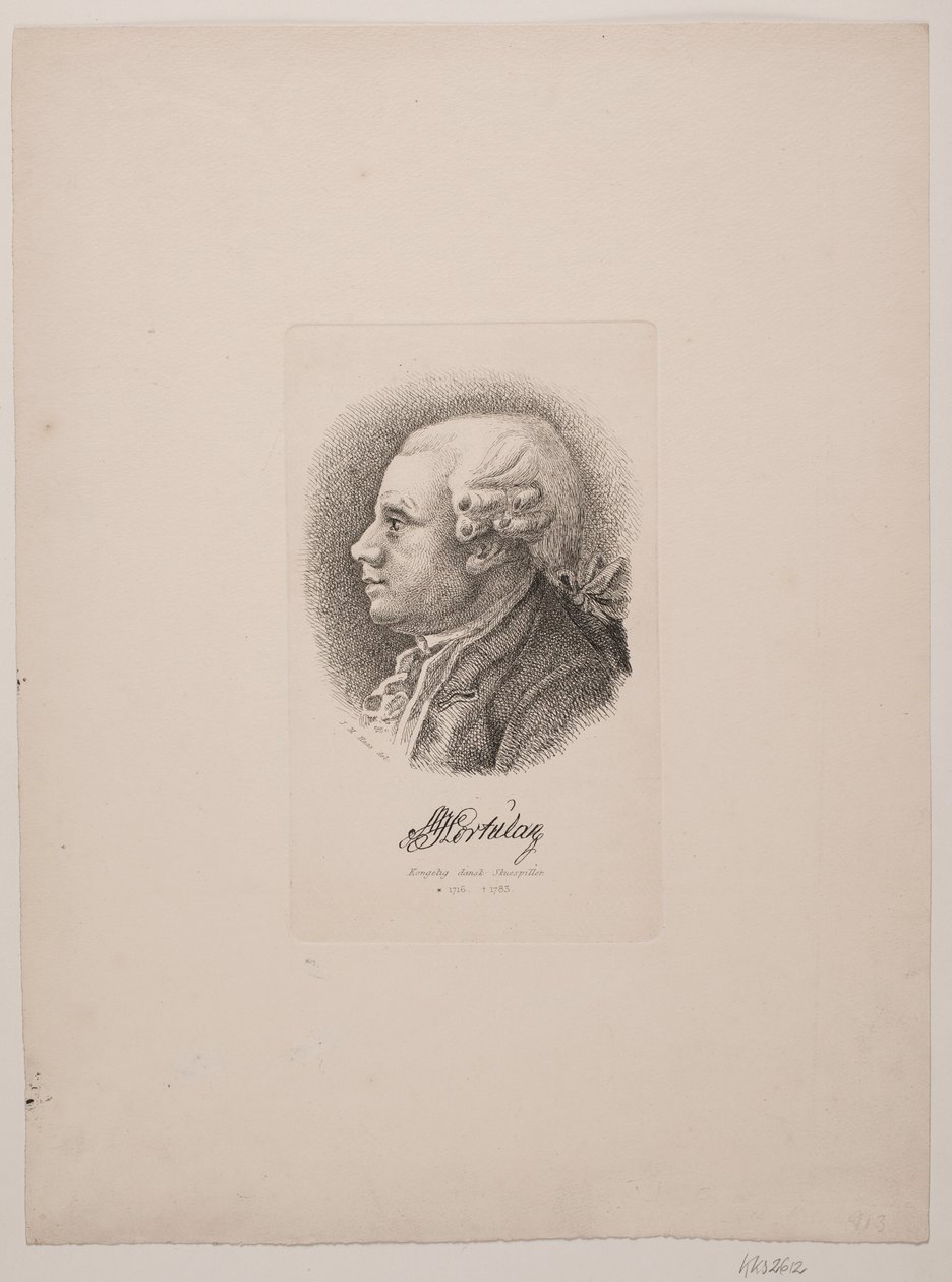 Portret aktora Marcusa Ulsøe Hortulan autorstwa Vilhelm Kyhn