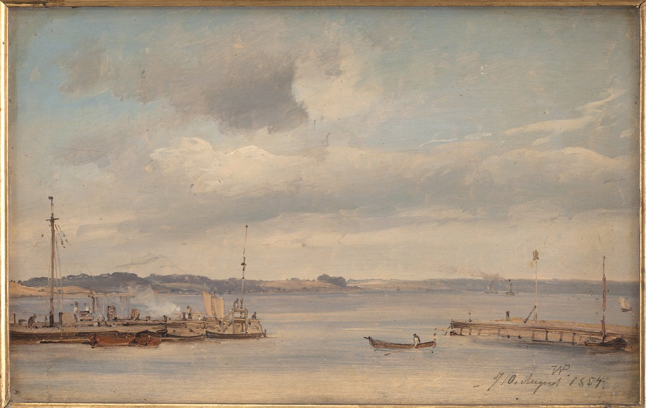 Port łodzi. Humlebæk, Zelandia autorstwa Vilhelm Petersen
