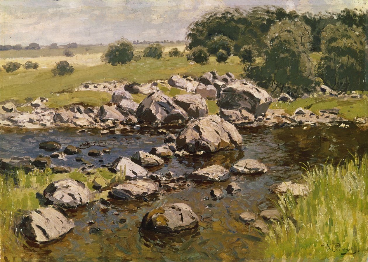 Krajobraz z kamieniami, c. 1910 autorstwa Vilhelms Purvitis