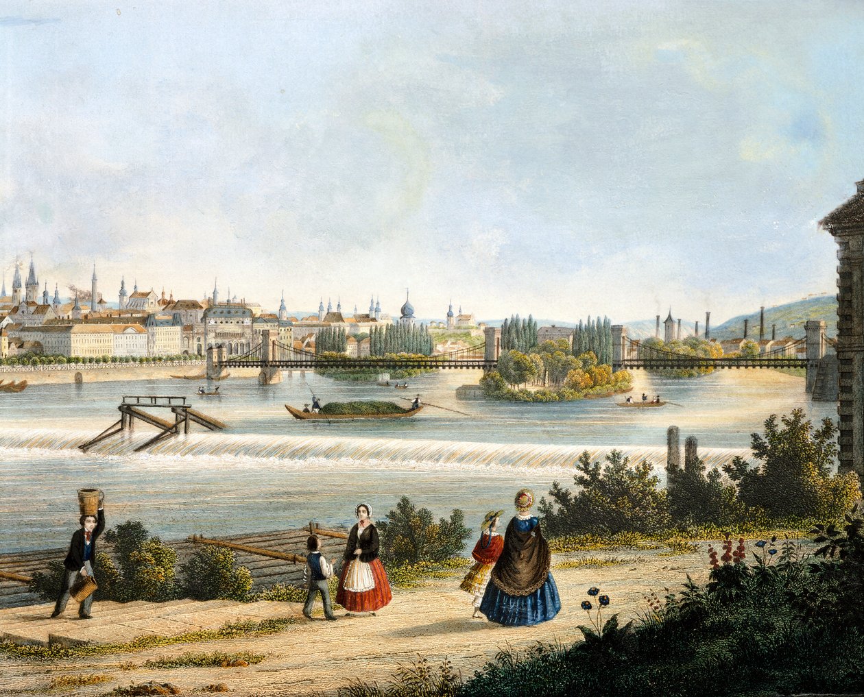 Praga nad Mołdawą (Wełtawą), Vincent Morstadt, Czechy autorstwa Vincenc Morstadt