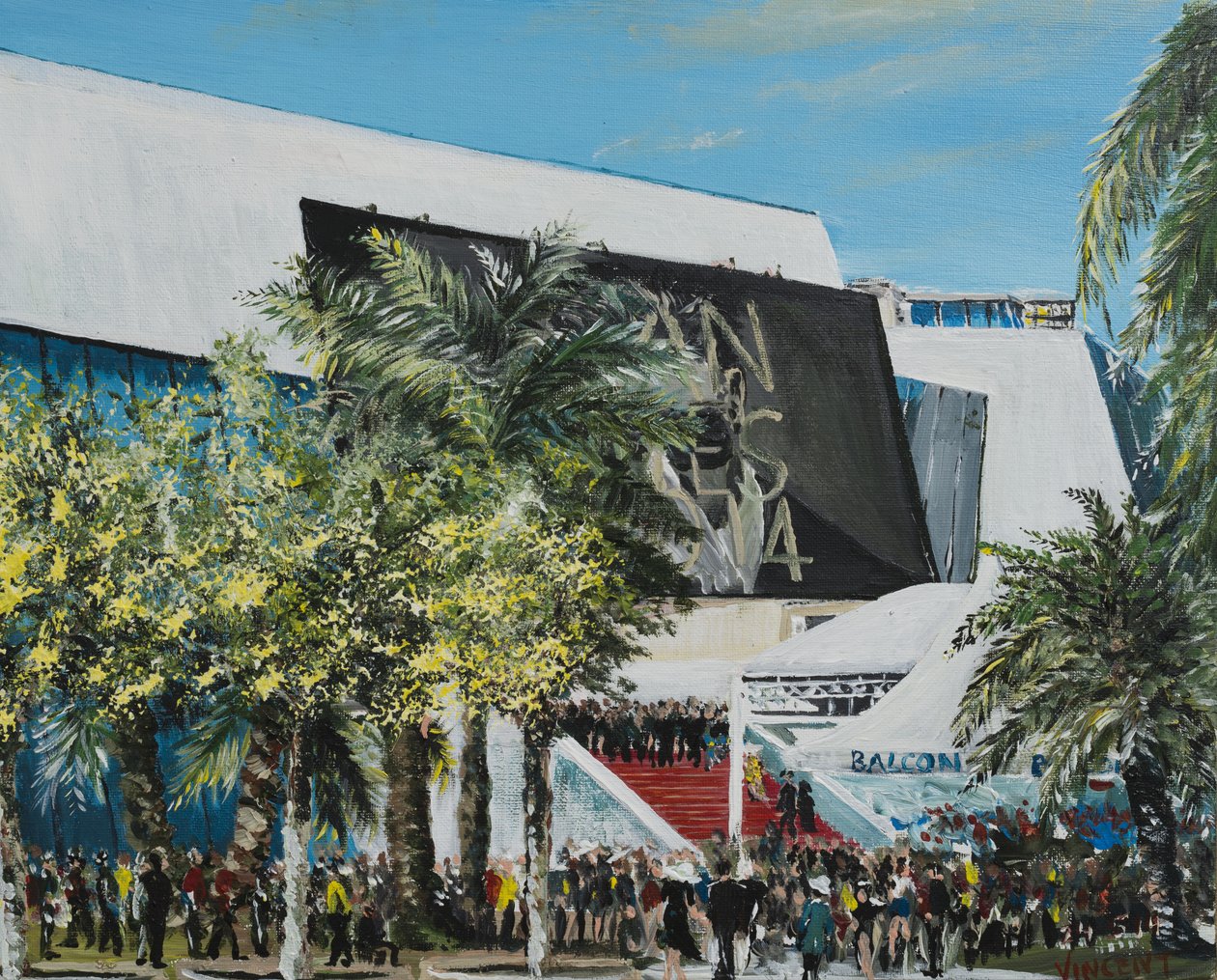 Cannes 2014, 2014, (akryl na płótnie) autorstwa Vincent Alexander Booth