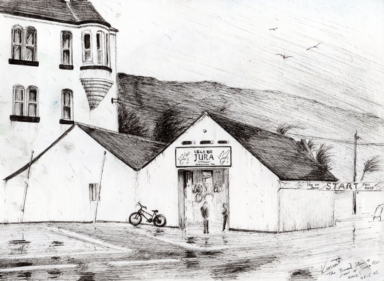 Start Jura Race, 2005, (tusz na papierze) autorstwa Vincent Alexander Booth