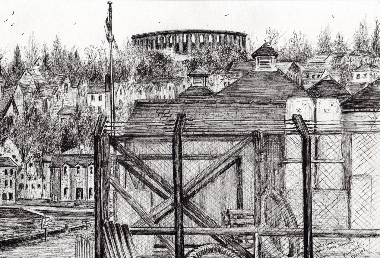 Oban Szkocja, 2007, (tusz na papierze) autorstwa Vincent Alexander Booth