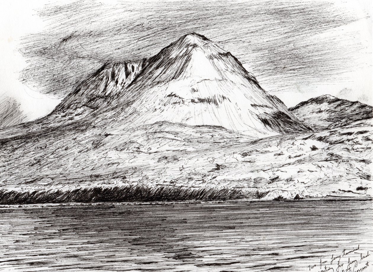 Paps of Jura, 2005, (tusz na papierze) autorstwa Vincent Alexander Booth