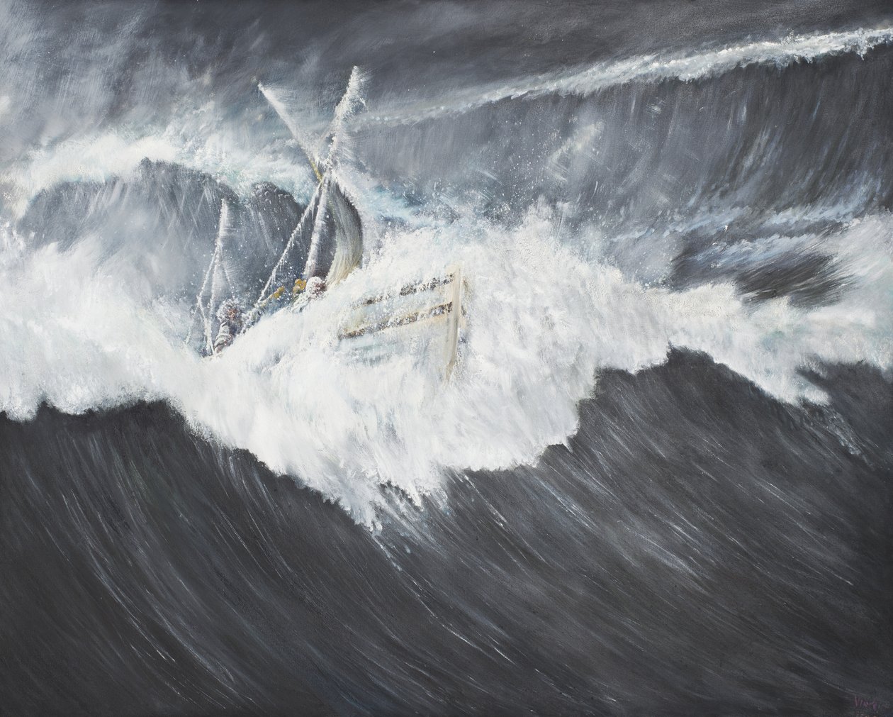 TheGiganticWave(2),2006, (olej na płótnie) autorstwa Vincent Alexander Booth