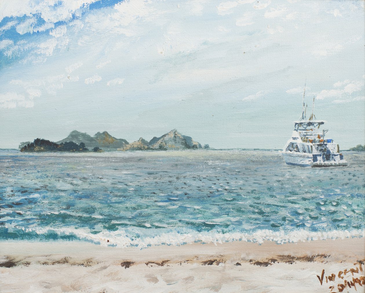 Wyspy Whitsunday Australia, 1998, (akryl na płótnie) autorstwa Vincent Alexander Booth