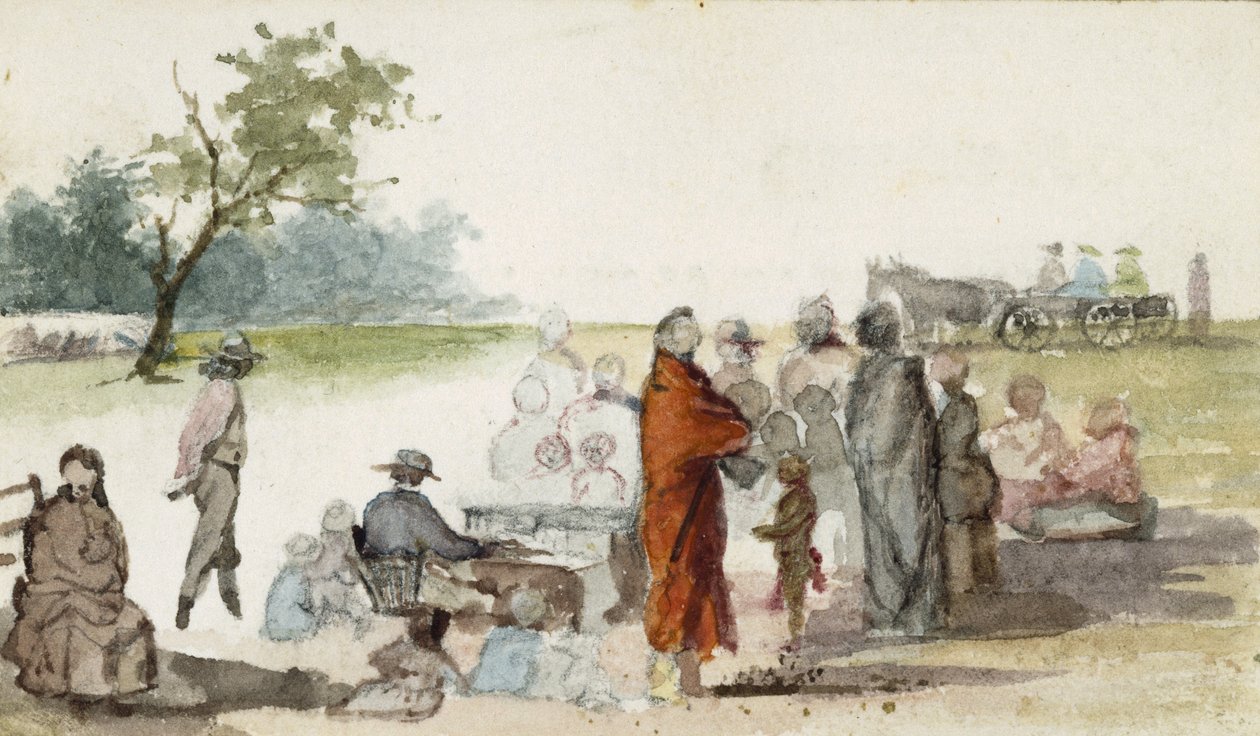 Organista, 1869-71 (wc na papierze) autorstwa Vincent Colyer