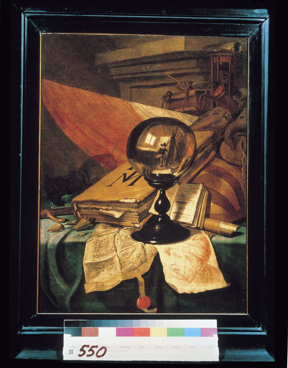 Vanitas z kryształową kulą autorstwa Vincent Laurensz van der Vinne