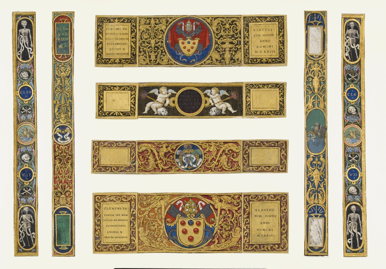 Marlay Cutting Italian 33: Osiem pasków obramowania z mszału papieża Klemensa VII, po 1523 r. (pergamin) autorstwa Vincent Raymond