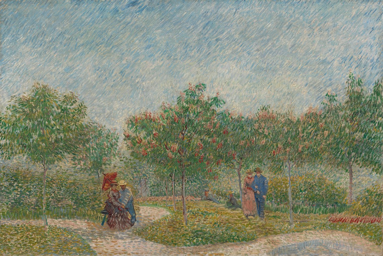Ogród z zalotnymi parami autorstwa Vincent van Gogh